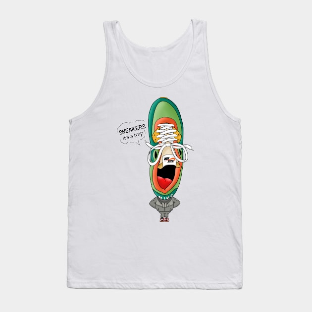 Sneakerhead White Tank Top by WkDesign